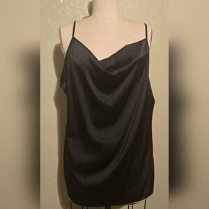 Black Satin Cami Top Size 3X